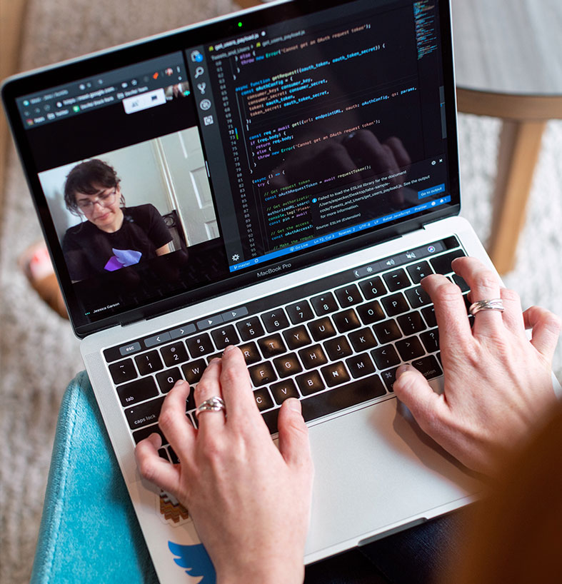 Woman Working on Computer