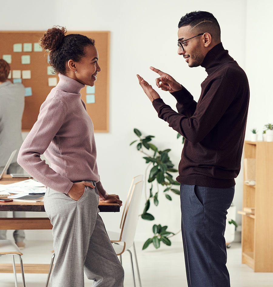 Man and Woman Talking